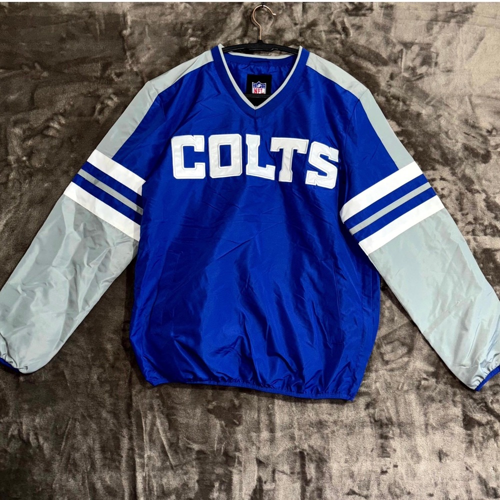 Indianapolis Colts G-III NFL V-Neck Pullover Windbreaker Men’s Small Blue